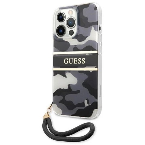 Etui Guess Camo Strap Collection na iPhone 13 Pro / iPhone 13 - czarne