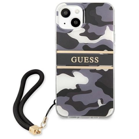 Etui Guess Camo Strap Collection na iPhone 13 mini - czarne
