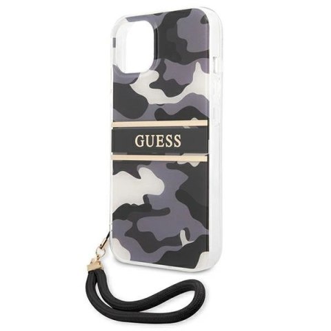 Etui Guess Camo Strap Collection na iPhone 13 mini - czarne