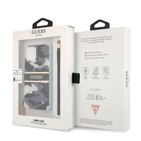 Etui Guess Camo Strap Collection na iPhone 13 mini - czarne