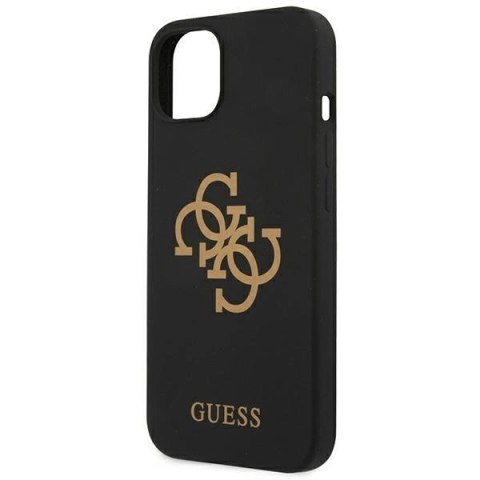 Etui Guess Silicone 4G Logo na iPhone 13 mini - czarne