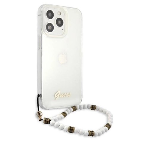 Etui Guess White Pearl na iPhone 13 Pro / iPhone 13 - przezroczyste