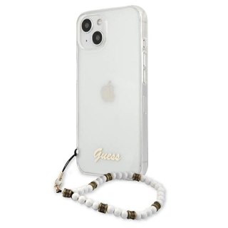 Etui Guess White Pearl na iPhone 13 - przezroczyste