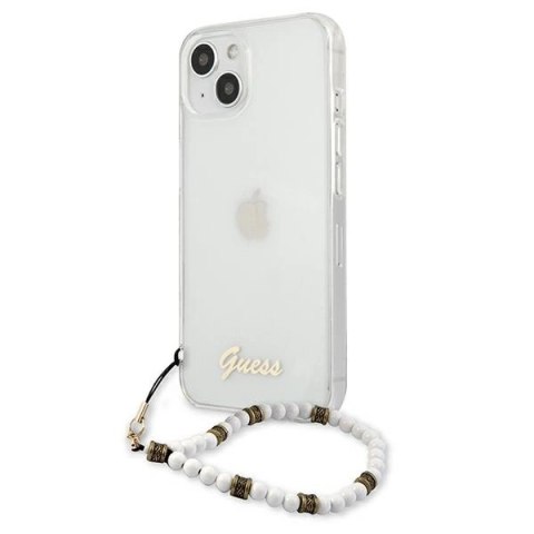 Etui Guess White Pearl na iPhone 13 - przezroczyste