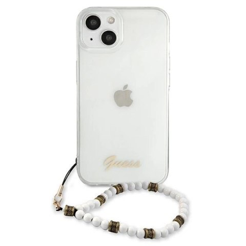 Etui Guess White Pearl na iPhone 13 - przezroczyste