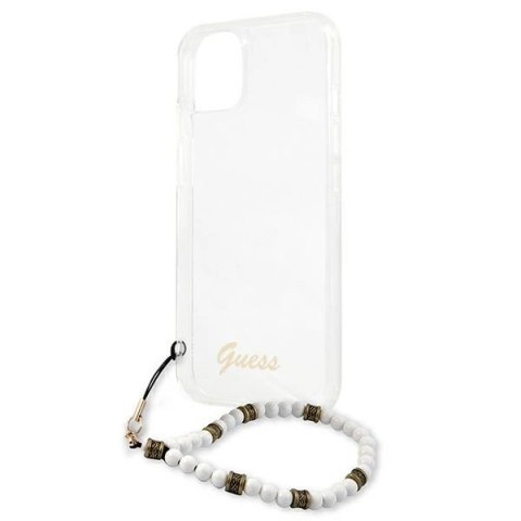 Etui Guess White Pearl na iPhone 13 - przezroczyste