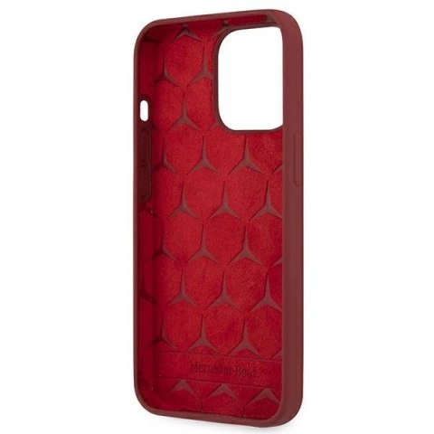 Etui Mercedes Silicone Line na iPhone 13 Pro Max - czerwone