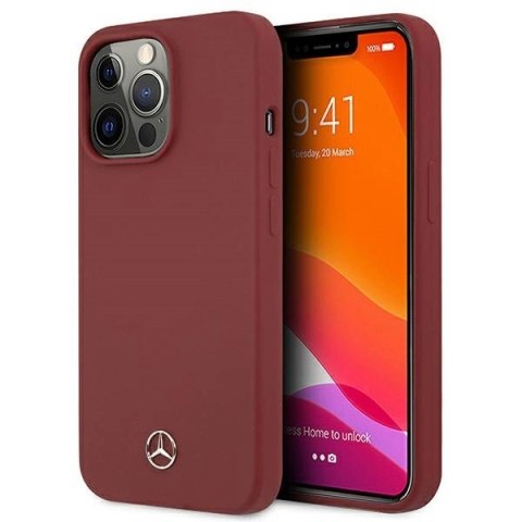 Etui Mercedes Silicone Line na iPhone 13 Pro / iPhone 13 - czerwone Etui Mercedes Silicone Line na iPhone 13 Pro / iPhone 13 - czerwone