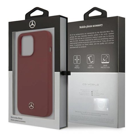 Etui Mercedes Silicone Line na iPhone 13 Pro / iPhone 13 - czerwone Etui Mercedes Silicone Line na iPhone 13 Pro / iPhone 13 - czerwone
