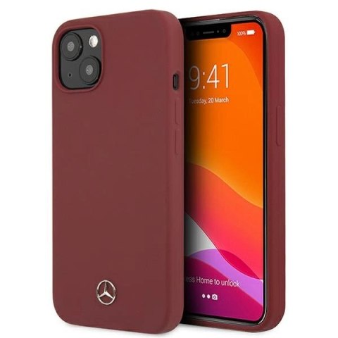 Etui Mercedes Silicone Line na iPhone 13 - czerwone Etui Mercedes Silicone Line na iPhone 13 - czerwone