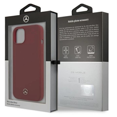 Etui Mercedes Silicone Line na iPhone 13 - czerwone Etui Mercedes Silicone Line na iPhone 13 - czerwone