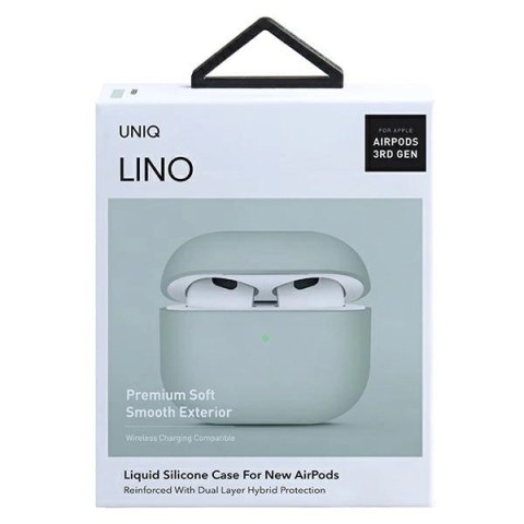 Etui UNIQ Lino na AirPods 3 - zielone Etui UNIQ Lino na AirPods 3 - zielone