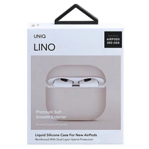 Etui Uniq Lino Silicone na AirPods 3 - różowe Etui Uniq Lino Silicone na AirPods 3 - różowe