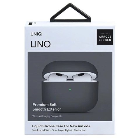Etui Uniq Lino Silicone na AirPods 3 - szare Etui Uniq Lino Silicone na AirPods 3 - szare