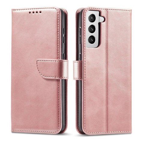 Magnet Case elegancki futerał etui pokrowiec z klapką i funkcją podstawki Samsung Galaxy S22+ (S22 Plus) różowy Magnet Case elegancki futerał etui pokrowiec z klapką i funkcją podstawki Samsung Galaxy S22+ (S22 Plus) różowy
