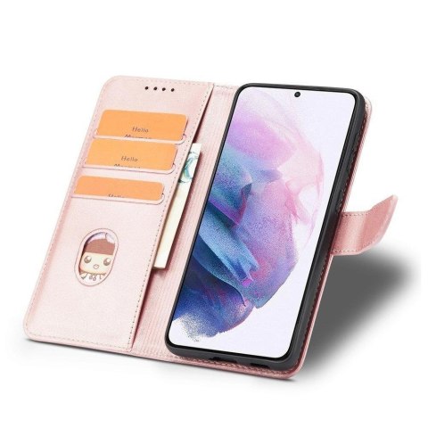 Magnet Case elegancki futerał etui pokrowiec z klapką i funkcją podstawki Samsung Galaxy S22+ (S22 Plus) różowy Magnet Case elegancki futerał etui pokrowiec z klapką i funkcją podstawki Samsung Galaxy S22+ (S22 Plus) różowy