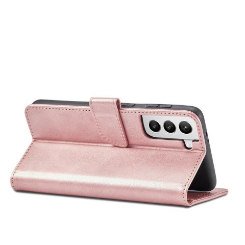 Magnet Case elegancki futerał etui pokrowiec z klapką i funkcją podstawki Samsung Galaxy S22+ (S22 Plus) różowy Magnet Case elegancki futerał etui pokrowiec z klapką i funkcją podstawki Samsung Galaxy S22+ (S22 Plus) różowy