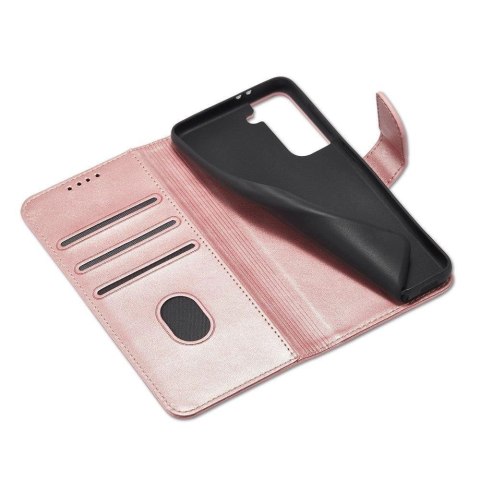 Magnet Case elegancki futerał etui pokrowiec z klapką i funkcją podstawki Samsung Galaxy S22+ (S22 Plus) różowy Magnet Case elegancki futerał etui pokrowiec z klapką i funkcją podstawki Samsung Galaxy S22+ (S22 Plus) różowy