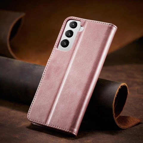 Magnet Case elegancki futerał etui pokrowiec z klapką i funkcją podstawki Samsung Galaxy S22+ (S22 Plus) różowy Magnet Case elegancki futerał etui pokrowiec z klapką i funkcją podstawki Samsung Galaxy S22+ (S22 Plus) różowy