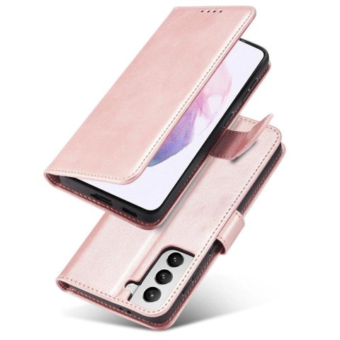 Magnet Case elegancki futerał etui pokrowiec z klapką i funkcją podstawki Samsung Galaxy S22+ (S22 Plus) różowy Magnet Case elegancki futerał etui pokrowiec z klapką i funkcją podstawki Samsung Galaxy S22+ (S22 Plus) różowy