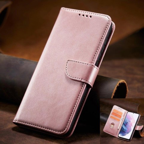 Magnet Case elegancki futerał etui pokrowiec z klapką i funkcją podstawki Samsung Galaxy S22+ (S22 Plus) różowy Magnet Case elegancki futerał etui pokrowiec z klapką i funkcją podstawki Samsung Galaxy S22+ (S22 Plus) różowy