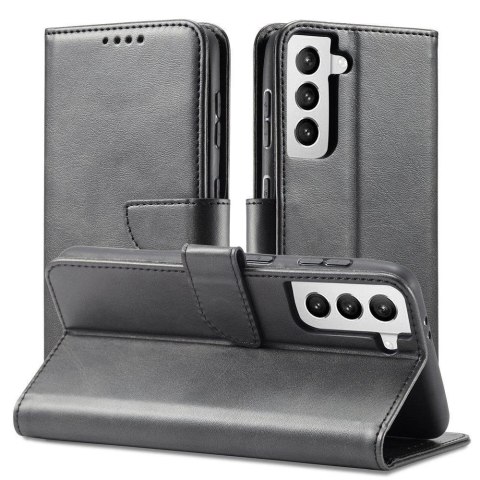 Magnet Case elegancki futerał etui pokrowiec z klapką i funkcją podstawki Samsung Galaxy S22 Ultra czarny Magnet Case elegancki futerał etui pokrowiec z klapką i funkcją podstawki Samsung Galaxy S22 Ultra czarny