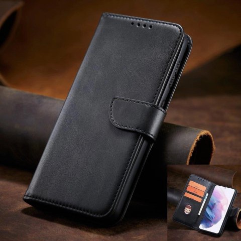 Magnet Case elegancki futerał etui pokrowiec z klapką i funkcją podstawki Samsung Galaxy S22 Ultra czarny Magnet Case elegancki futerał etui pokrowiec z klapką i funkcją podstawki Samsung Galaxy S22 Ultra czarny