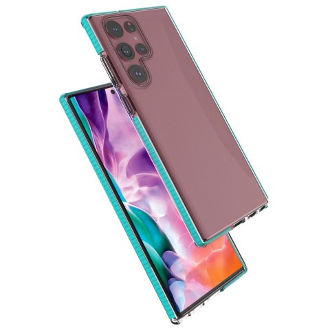 Spring Case pokrowiec żelowe etui z kolorową ramką do Samsung Galaxy S22 Ultra czarny Spring Case pokrowiec żelowe etui z kolorową ramką do Samsung Galaxy S22 Ultra czarny