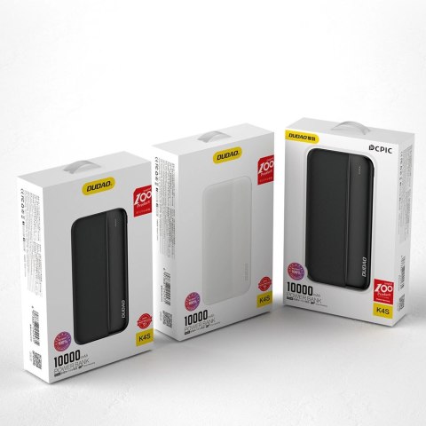 Dudao K4S powerbank 2x USB Typ A 10000mAh 5V/2A czarny Dudao K4S powerbank 2x USB Typ A 10000mAh 5V/2A czarny