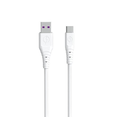Dudao kabel przewód USB - USB Typ C 6A 1 m biały (TGL3T) Dudao kabel przewód USB - USB Typ C 6A 1 m biały (TGL3T)