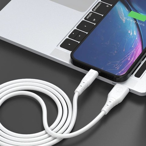 Dudao kabel przewód USB - USB Typ C 6A 1 m biały (TGL3T) Dudao kabel przewód USB - USB Typ C 6A 1 m biały (TGL3T)
