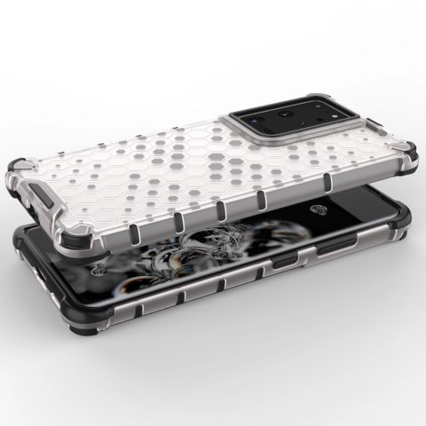 Honeycomb etui pancerny pokrowiec z żelową ramką Samsung Galaxy S22 Ultra czarny Honeycomb etui pancerny pokrowiec z żelową ramką Samsung Galaxy S22 Ultra czarny