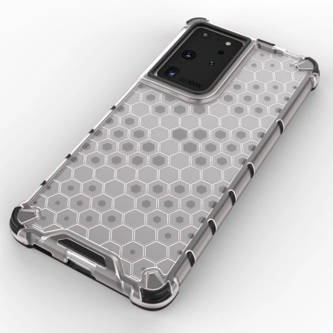 Honeycomb etui pancerny pokrowiec z żelową ramką Samsung Galaxy S22 Ultra czarny Honeycomb etui pancerny pokrowiec z żelową ramką Samsung Galaxy S22 Ultra czarny