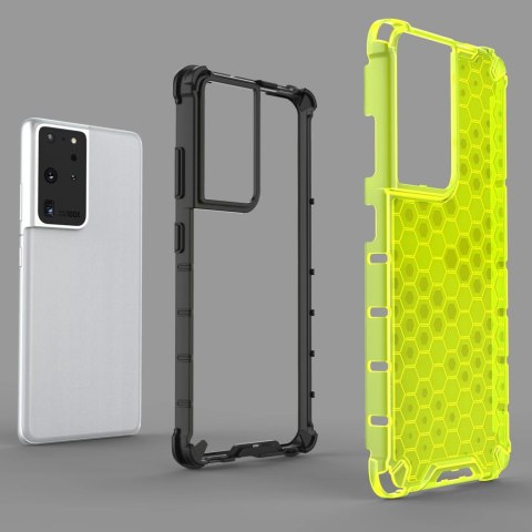 Honeycomb etui pancerny pokrowiec z żelową ramką Samsung Galaxy S22 Ultra czarny Honeycomb etui pancerny pokrowiec z żelową ramką Samsung Galaxy S22 Ultra czarny