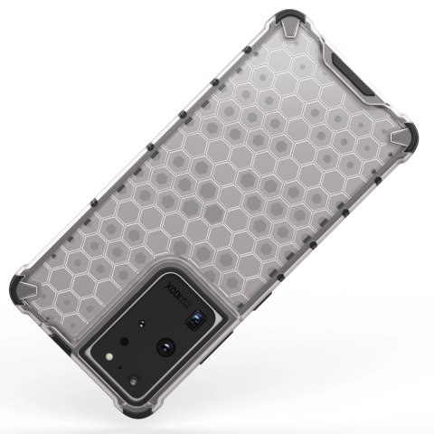 Honeycomb etui pancerny pokrowiec z żelową ramką Samsung Galaxy S22 Ultra czarny Honeycomb etui pancerny pokrowiec z żelową ramką Samsung Galaxy S22 Ultra czarny