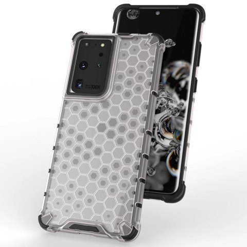 Honeycomb etui pancerny pokrowiec z żelową ramką Samsung Galaxy S22 Ultra czarny Honeycomb etui pancerny pokrowiec z żelową ramką Samsung Galaxy S22 Ultra czarny
