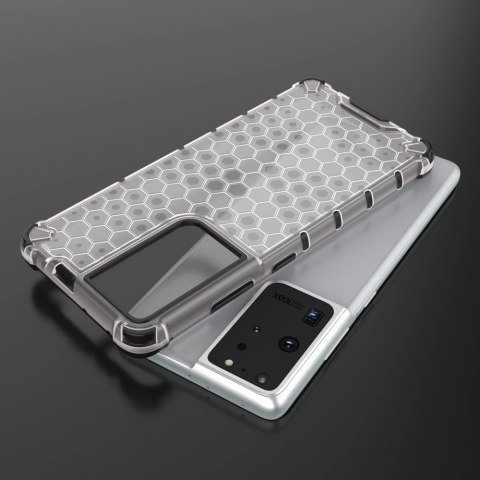 Honeycomb etui pancerny pokrowiec z żelową ramką Samsung Galaxy S22 Ultra czarny Honeycomb etui pancerny pokrowiec z żelową ramką Samsung Galaxy S22 Ultra czarny