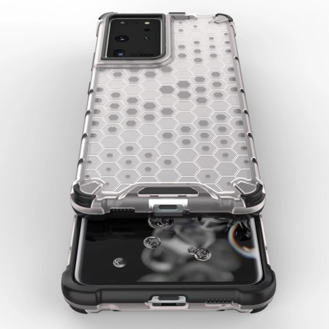 Honeycomb etui pancerny pokrowiec z żelową ramką Samsung Galaxy S22 Ultra czarny Honeycomb etui pancerny pokrowiec z żelową ramką Samsung Galaxy S22 Ultra czarny