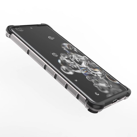 Honeycomb etui pancerny pokrowiec z żelową ramką Samsung Galaxy S22 Ultra czarny Honeycomb etui pancerny pokrowiec z żelową ramką Samsung Galaxy S22 Ultra czarny