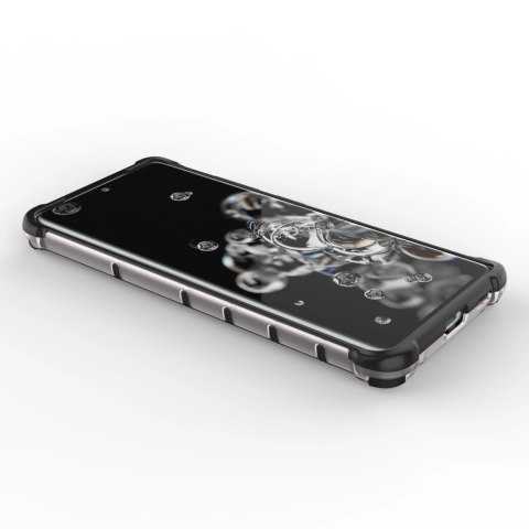 Honeycomb etui pancerny pokrowiec z żelową ramką Samsung Galaxy S22 Ultra czarny Honeycomb etui pancerny pokrowiec z żelową ramką Samsung Galaxy S22 Ultra czarny