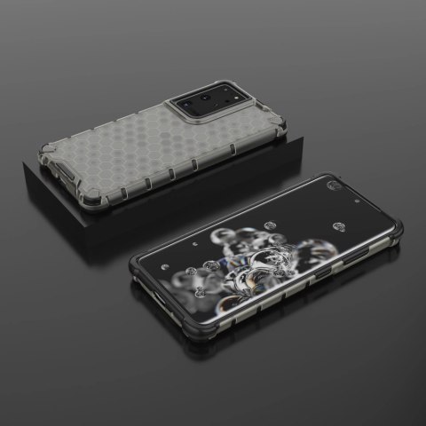 Honeycomb etui pancerny pokrowiec z żelową ramką Samsung Galaxy S22 Ultra czarny Honeycomb etui pancerny pokrowiec z żelową ramką Samsung Galaxy S22 Ultra czarny