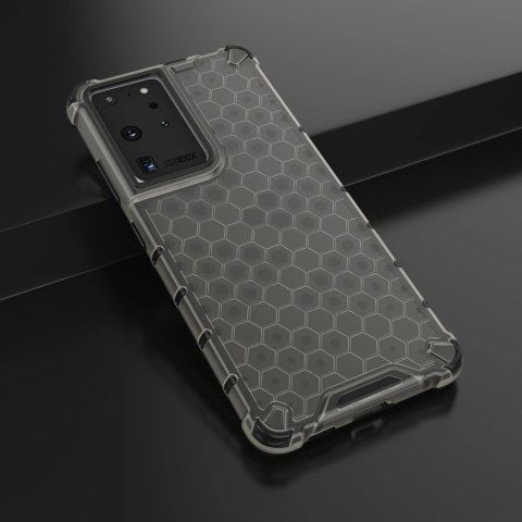 Honeycomb etui pancerny pokrowiec z żelową ramką Samsung Galaxy S22 Ultra czarny Honeycomb etui pancerny pokrowiec z żelową ramką Samsung Galaxy S22 Ultra czarny