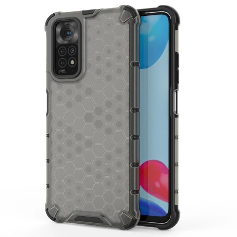 Honeycomb etui pancerny pokrowiec z żelową ramką Xiaomi Redmi Note 11S / Note 11 czarny Honeycomb etui pancerny pokrowiec z żelową ramką Xiaomi Redmi Note 11S / Note 11 czarny