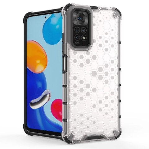 Honeycomb etui pancerny pokrowiec z żelową ramką Xiaomi Redmi Note 11S / Note 11 czarny Honeycomb etui pancerny pokrowiec z żelową ramką Xiaomi Redmi Note 11S / Note 11 czarny