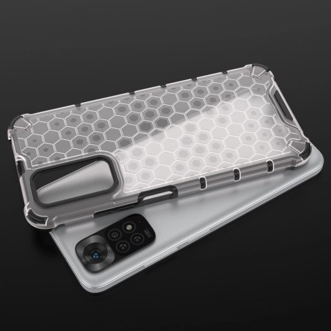 Honeycomb etui pancerny pokrowiec z żelową ramką Xiaomi Redmi Note 11S / Note 11 czarny Honeycomb etui pancerny pokrowiec z żelową ramką Xiaomi Redmi Note 11S / Note 11 czarny