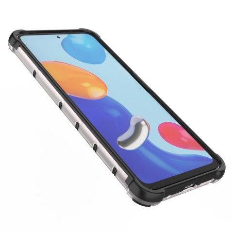 Honeycomb etui pancerny pokrowiec z żelową ramką Xiaomi Redmi Note 11S / Note 11 czarny Honeycomb etui pancerny pokrowiec z żelową ramką Xiaomi Redmi Note 11S / Note 11 czarny