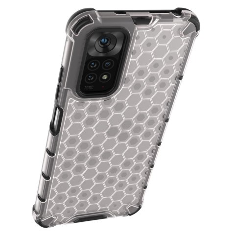 Honeycomb etui pancerny pokrowiec z żelową ramką Xiaomi Redmi Note 11S / Note 11 czarny Honeycomb etui pancerny pokrowiec z żelową ramką Xiaomi Redmi Note 11S / Note 11 czarny