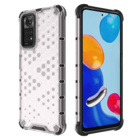 Honeycomb etui pancerny pokrowiec z żelową ramką Xiaomi Redmi Note 11S / Note 11 czarny Honeycomb etui pancerny pokrowiec z żelową ramką Xiaomi Redmi Note 11S / Note 11 czarny