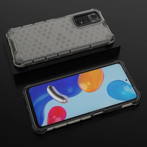 Honeycomb etui pancerny pokrowiec z żelową ramką Xiaomi Redmi Note 11S / Note 11 czarny Honeycomb etui pancerny pokrowiec z żelową ramką Xiaomi Redmi Note 11S / Note 11 czarny