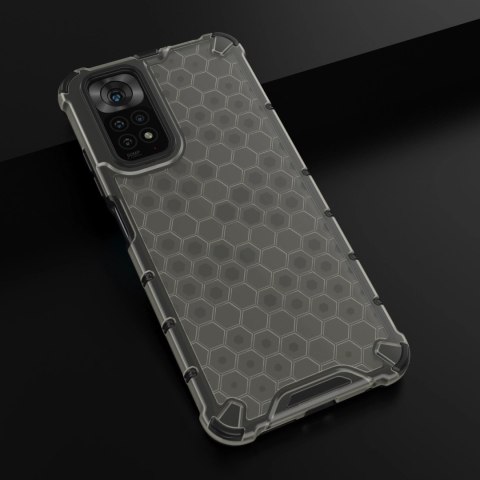 Honeycomb etui pancerny pokrowiec z żelową ramką Xiaomi Redmi Note 11S / Note 11 czarny Honeycomb etui pancerny pokrowiec z żelową ramką Xiaomi Redmi Note 11S / Note 11 czarny